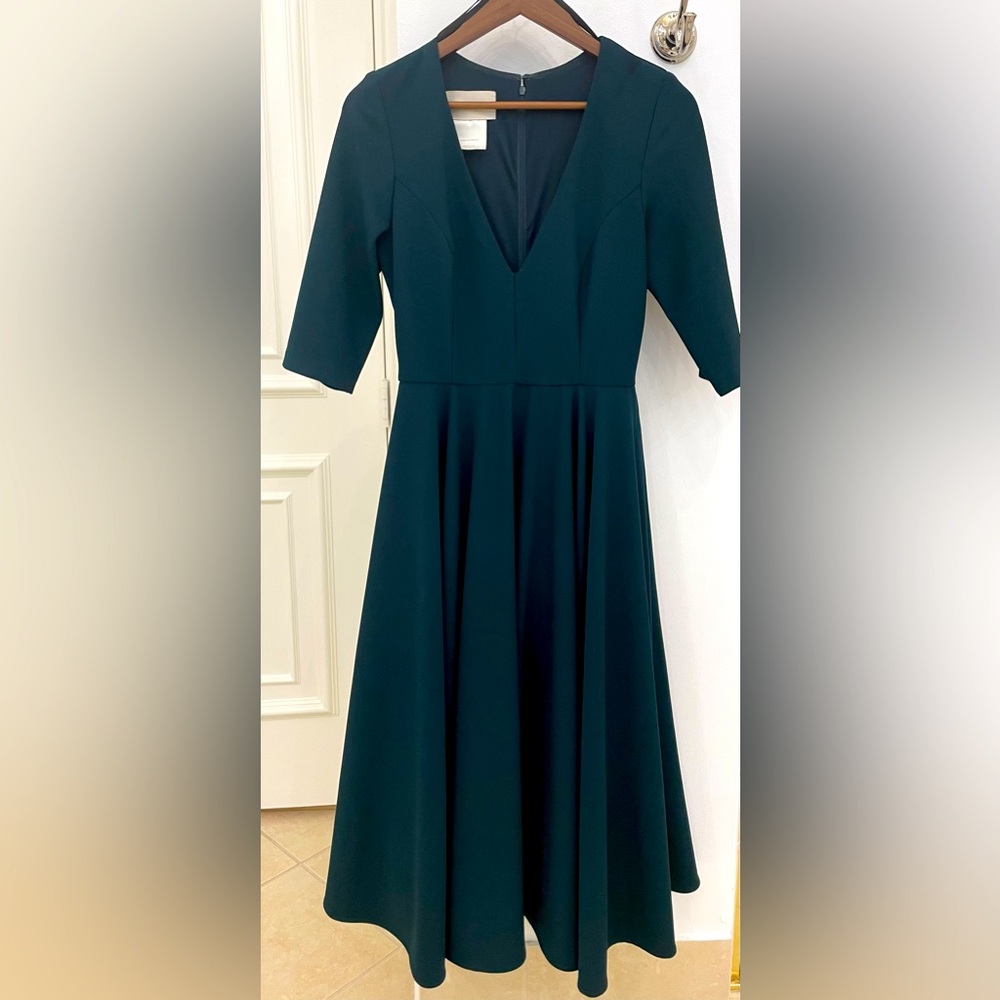 Anthropologie BHLDN Forest Green Dress Size 6